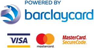 Powered by Barclaycard. We accept Visa and Mastercard payments